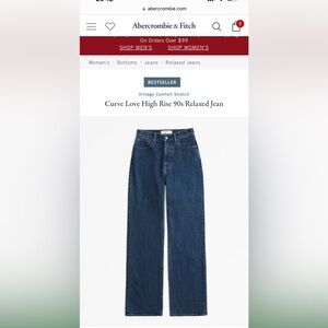 Abercrombie and Fitch- The 90s Relaxed Jean, Curve Love